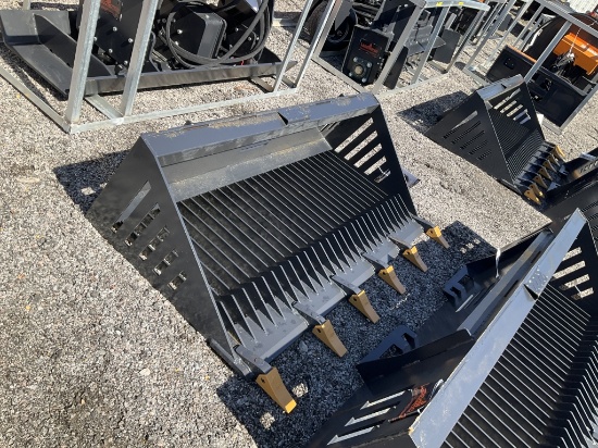 (1248)UNUSED LANDHONOR 66" ROCK BUCKET