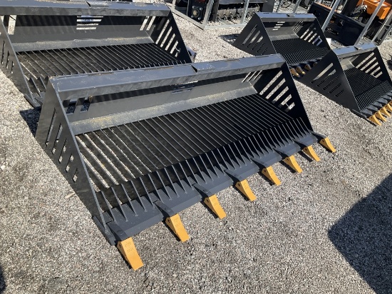 (1247)UNUSED LANDHONOR 84" ROCK BUCKET