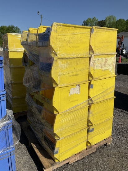 (508)PALLET OF 30 PLASTIC BINS