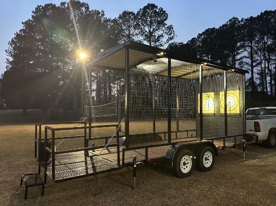 (1190)MOBILE AXE THROWING TRAILER