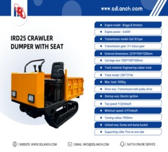 (102)UNUSED IRD25 CRAWLER DUMPER