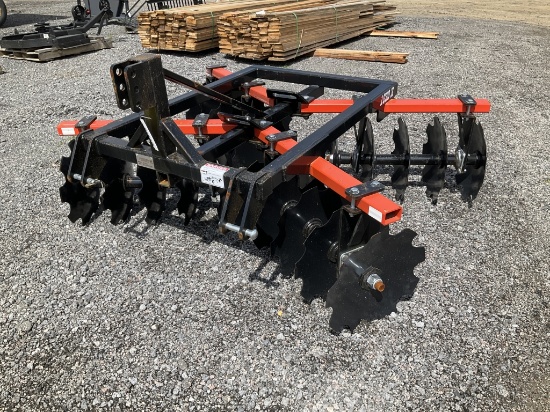 (1147)UNUSED IND. AMERICA 6' 3PT DISC HARROW(A)