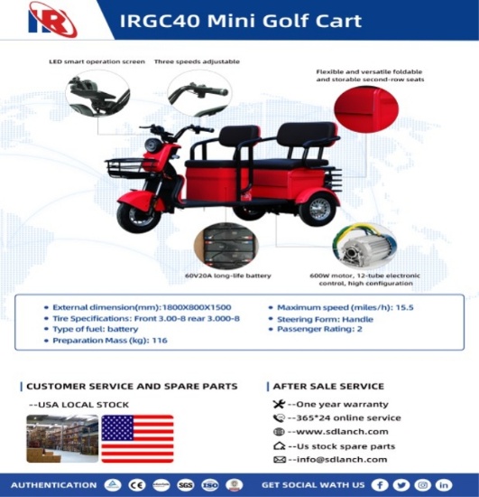 (95)UNUSED IRGC40 ELECTRIC SCOOTER-UNASSEMBLED