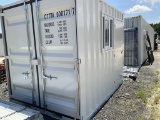(1033)UNUSED CTTN 10.2' CONTAINER W/ DOOR & WINDOW