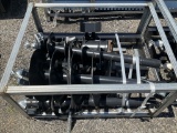 (1057)-(A)UNUSED JCT SKID STEER AUGER W/ 3 BITS