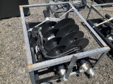(1069)-(A)UNUSED JCT SKID STEER AUGER W/ 3 BITS