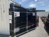 (978)UNUSED 7FTX20FT METAL DRIVEWAY GATE