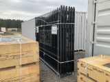 (1186)UNUSED 7FTX20FT METAL DRIVEWAY GATE