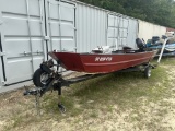 (294)1975 DURAHUM 14.5 ALUMINUM BOAT