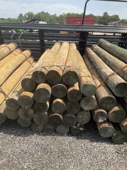 BUNDLE OF 25 - 7" X 8' WOOD POST