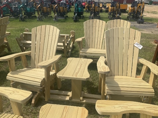 9-SWIVEL CHAIRS W/ TABLE SETTEE