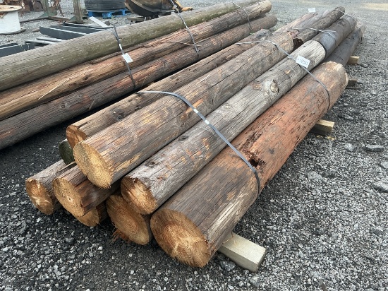 BUNDLE OF 9 - 8FT TELEPHONE POLES