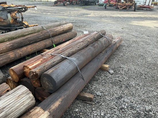 BUNDLE OF 9 - 8FT TELEPHONE POLES