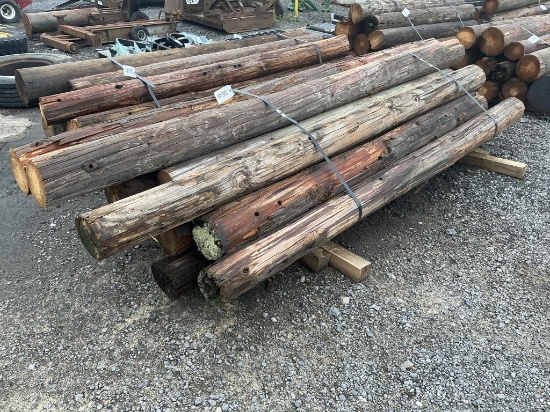 BUNDLE OF 14 - 8FT TELEPHONE POLES