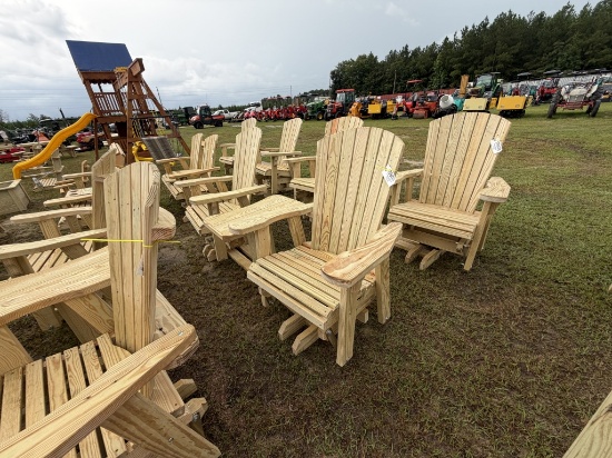 (9)SWIVEL CHAIRS W/ TABLE SETTEE