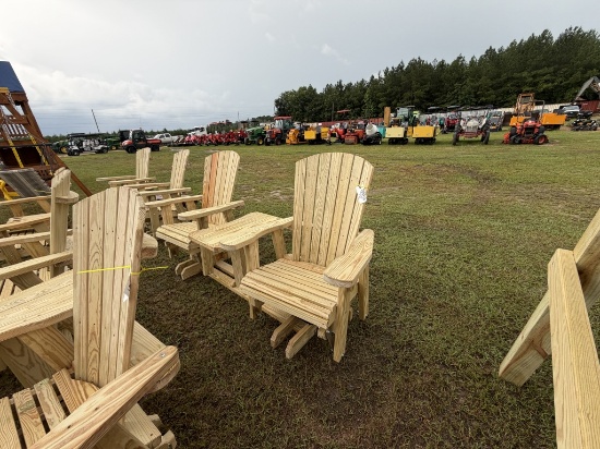 (10)SWIVEL CHAIRS W/ TABLE SETTEE