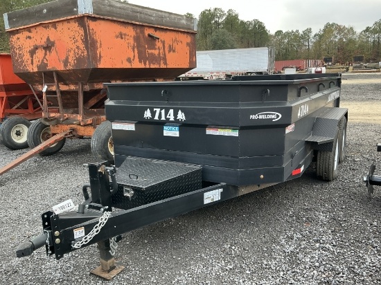 (921)2026 IND. AMERICA 7 X 14 T.A. DUMP TRAILER