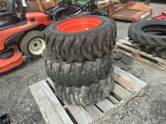 (506)-(3)SKID STEER TIRES