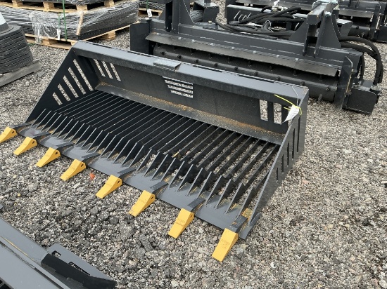 (1162)A-UNUSED LANDHONOR 72" SS ROCK BUCKET