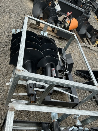 (1188)A-UNUSED JCT SKID STEER AUGER W/ 3 BITS
