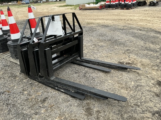 (1385)A-Unused Mower King 48" Skid Steer Forks