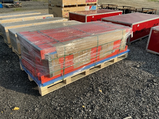 (1399)UNUSED SKLP 40FT 6 SECTION METAL SHELVING