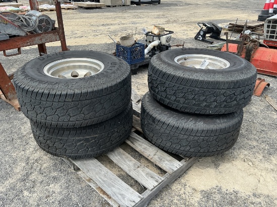 (4)Truck Tires W/ Aluminum Rims