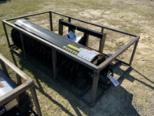 UNUSED MOWER KING 72" SKID STEER ANGLE BROOM