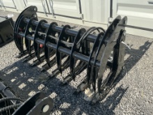 UNUSED GIYI 72" SKID STEER ROOT RAKE GRAPPLE