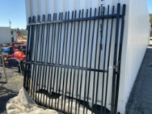 UNUSED SKLP 14' WROUGHT IRON GATE
