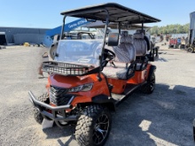 UNUSED SDLOOL 6 PERSON GOLF CART - ORANGE