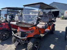 UNUSED SDLOOL 6 PERSON GOLF CART - ORANGE