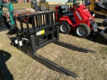 UNUSED MOWER KING 48" SKID STEER FORKS