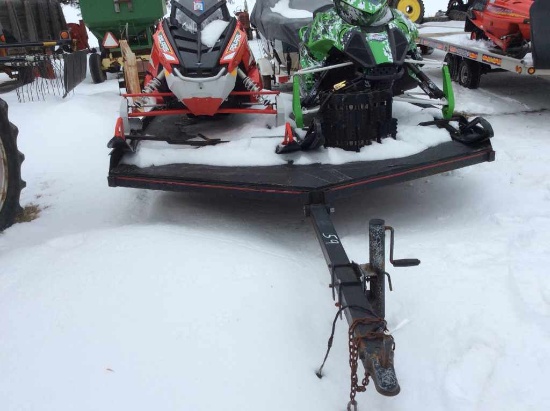 Homemade 2-place snowmobile trailer, 8' x 10'
