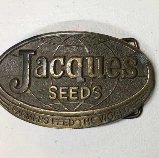 5 Belt Buckles:  Jacques Seeds, BP Feed, Ford, Ford Model T, 8N