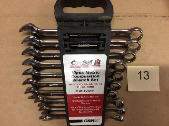 Case-IH 12 pt combination wrench set 10-19 mm