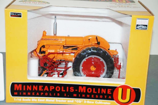 Minneapolis Moline U Tractor and "CQ" 2-Row Cultivator - SpecCast - Classic Series
