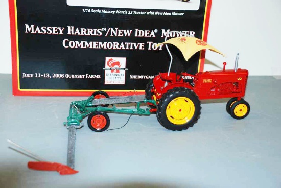 Massey Harris 22 Tractor w/New Idea Mower Commemorative Toy