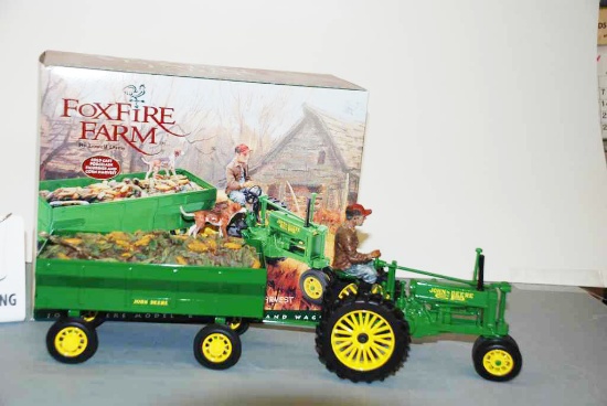 Foxfire Farm JD Model "B" Tractor & Wagon - Late Harvest - Ertl Collectibles