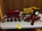 MM Farm Set, white-wheeled G-1000 tractor , roller disc, 4-bottom plow and wagon