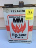 MM hydraulic oil can, Hot Line Parts, white