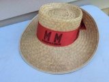 MM straw hat with red bandanna