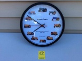 Antique power clock featuring all MM tractors from 1930 to 1961