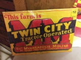 Twin City tractor-operated Sign