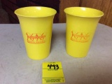 MM yellow plastic tumblers