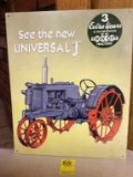 MM tin sign with MM J tractor on it