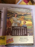 1947 Calendar, Homestead, IA