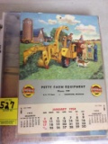 1954 Calendar, Petty Equipment, Coldwater, MI