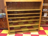 Wood Display Case with Glass Front - 7 shelves