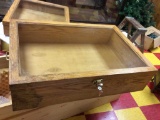 Wood Display Case with lock and key